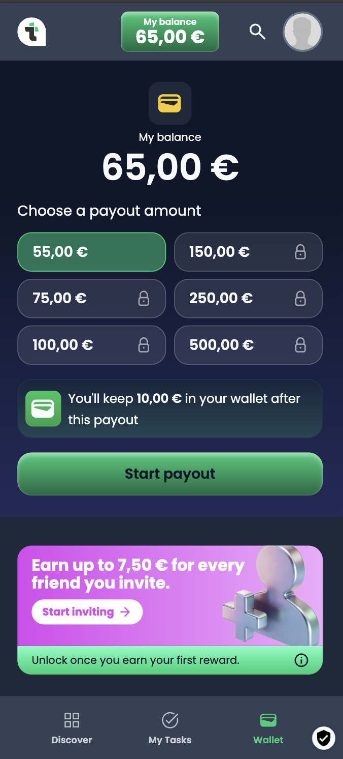 TestplusWalletPage.png